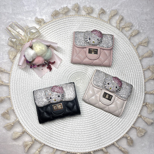 Diamond Bling Rhinestone Wallet/Card Holder - Hello Kitty Sanrio