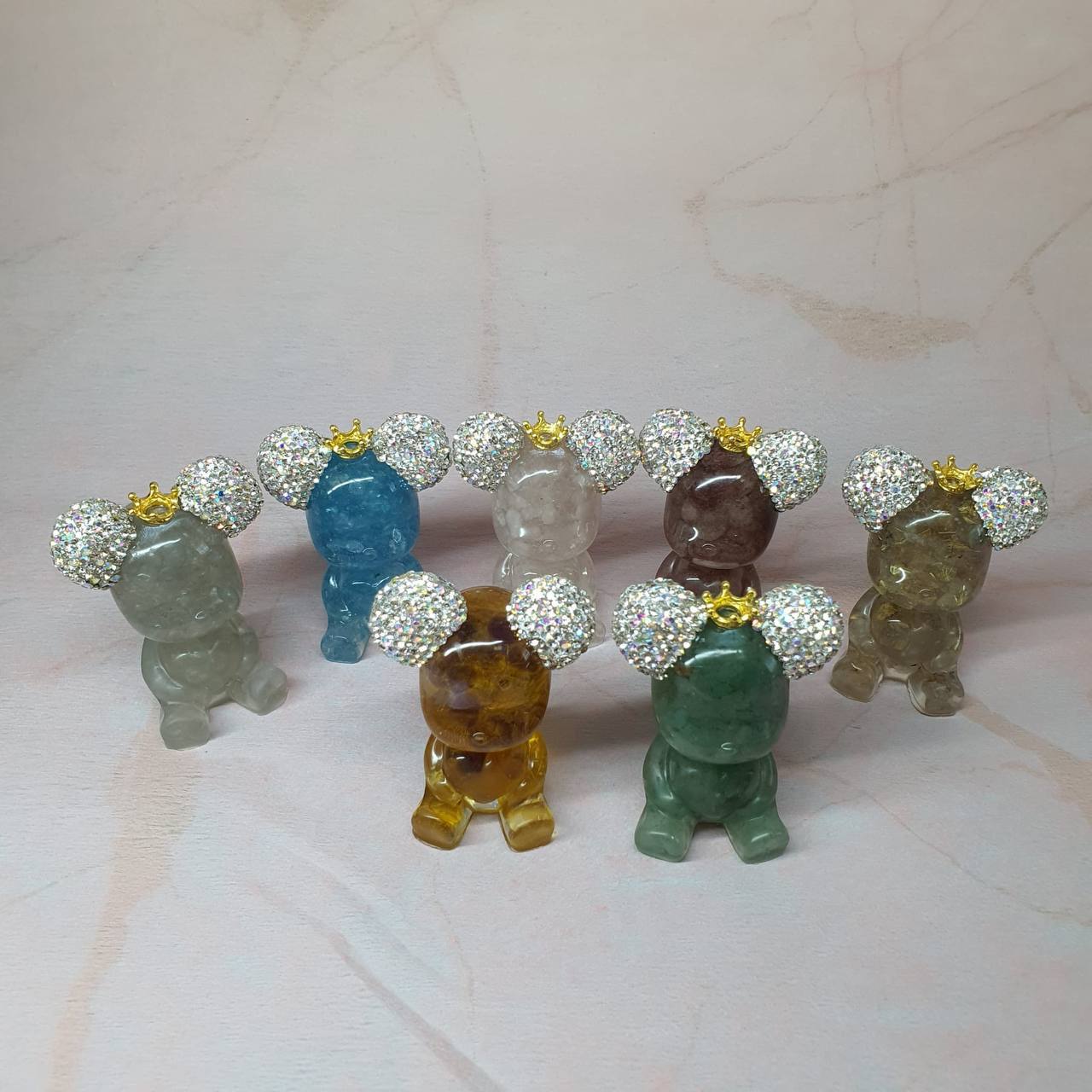 Diamond Bling Rhinestone Bear Crystal Resin Display Ornaments