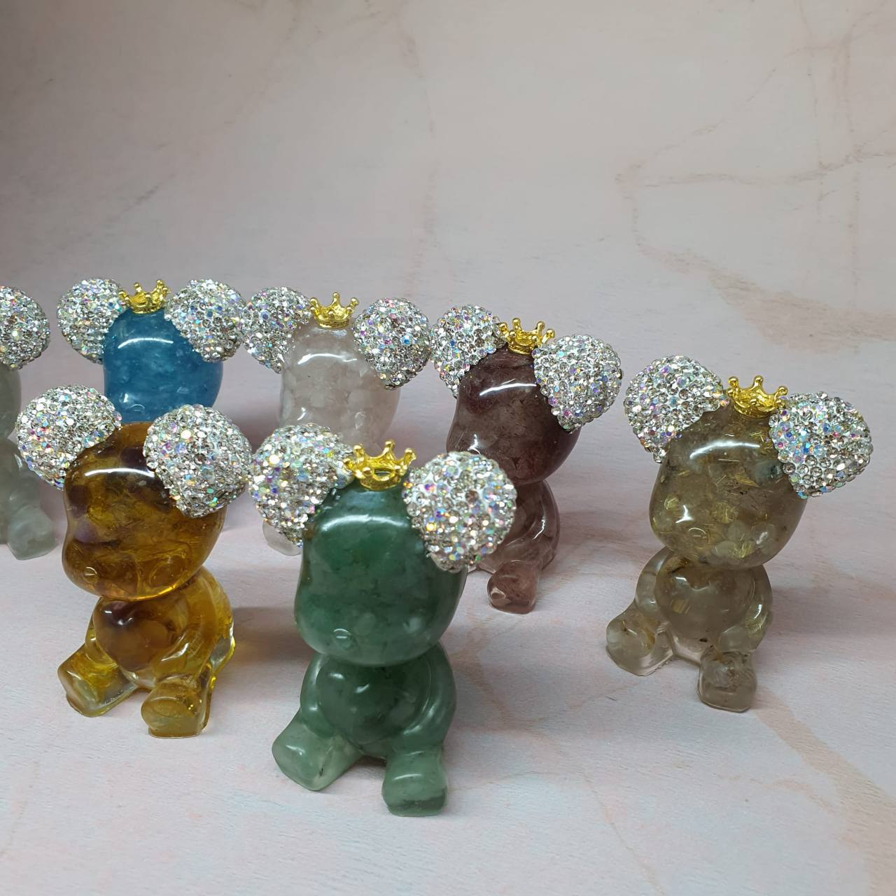 Diamond Bling Rhinestone Bear Crystal Resin Display Ornaments